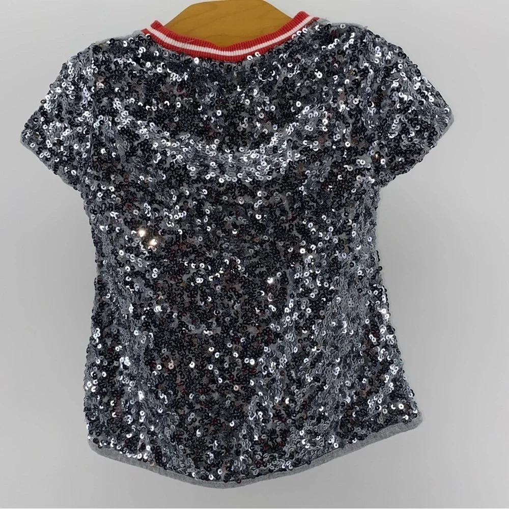 Disney Parks Mickey Mouse Celebration Sequin Back Girls Top